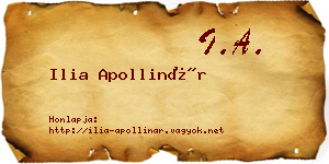 Ilia Apollinár névjegykártya